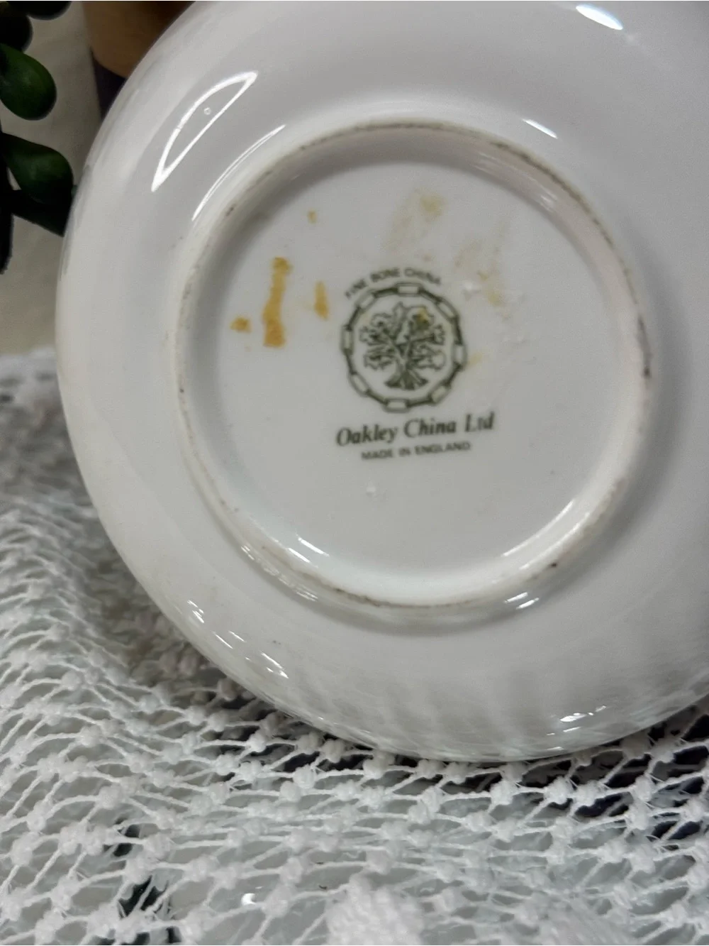 Oakley China Ltd Bone China Strawberry Butter Pat Plate 3.5